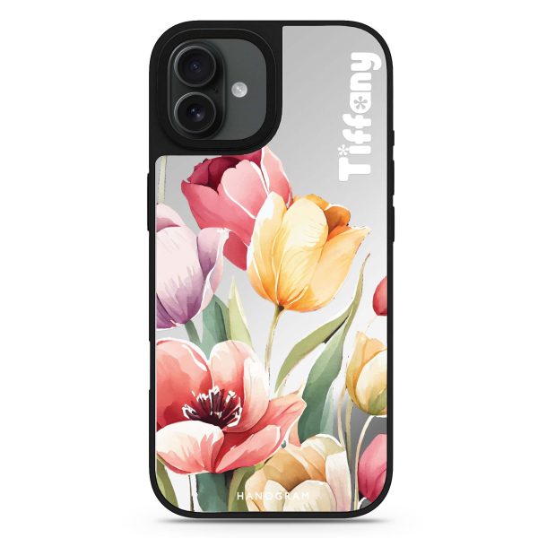 Watercolor tulip MagSafe Compatible Mirror Case Online Sale