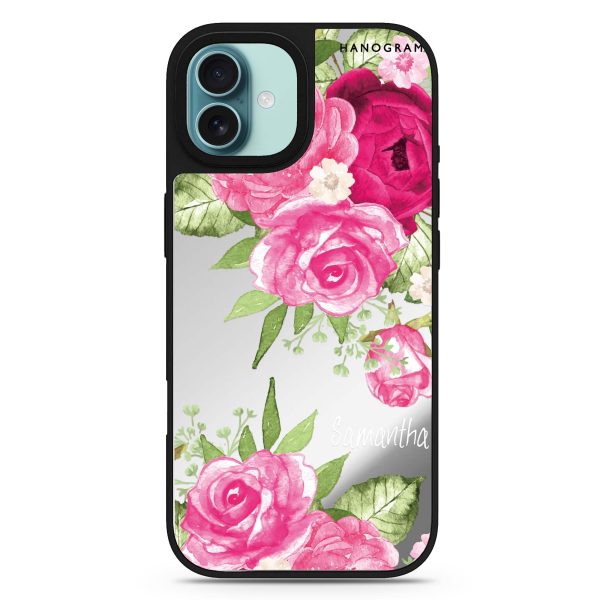 Watercolor Rose Mirror Case Fashion