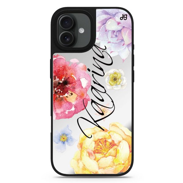 Colorful Watercolor Flowers MagSafe Compatible Mirror Case Sale