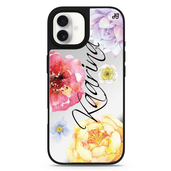 Colorful Watercolor Flowers MagSafe Compatible Mirror Case Sale