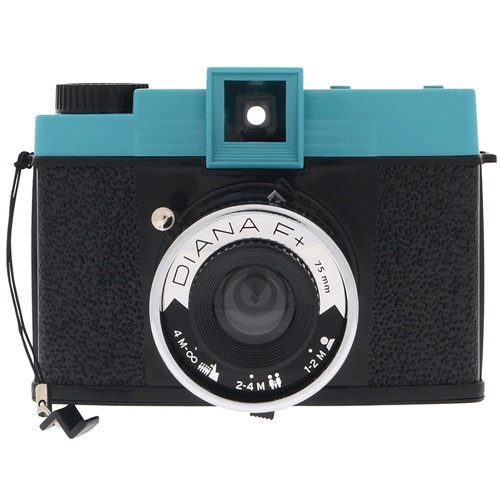 Lomography Diana F+ Film Camera and Flash (Teal Black) Sale