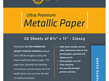 Promaster Silver Metallic Inkjet Photo Paper 8 1 2 x 11” - 20 sheets Online