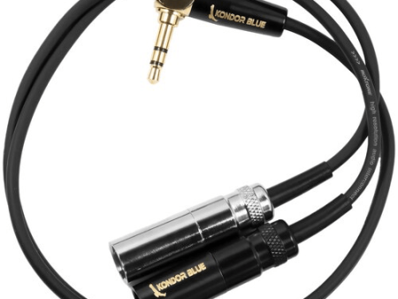 Kondor Blue 3.5mm Stereo to Dual Mini-XLR Audio Splitter (Right Angle) 1 For Discount