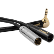 Kondor Blue 3.5mm Stereo to Dual Mini-XLR Audio Splitter (Right Angle) 1 For Discount