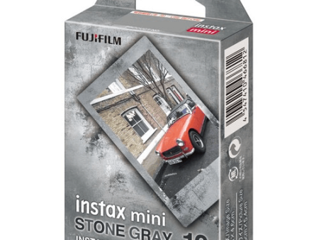 FUJIFILM INSTAX Mini Stone Gray Instant Film (10 Exposures) Fashion