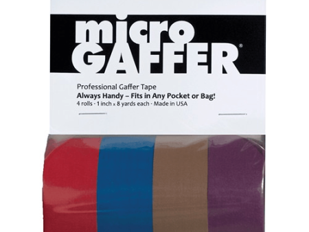 Visual Departures microGAFFER Compact Gaffer Tape (1  x 8 yd, 4-Pack, Red, Blue, Brown, Purple) For Cheap