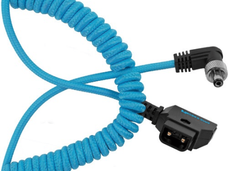 Kondor Blue Coiled D-Tap to Locking DC 2.5mm Right-Angle Cable (16 to 50 ) Discount