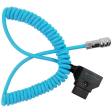 Kondor Blue Coiled D-Tap to 2-Pin Power Cable for BMPCC 6K 4K (Blue) Fashion