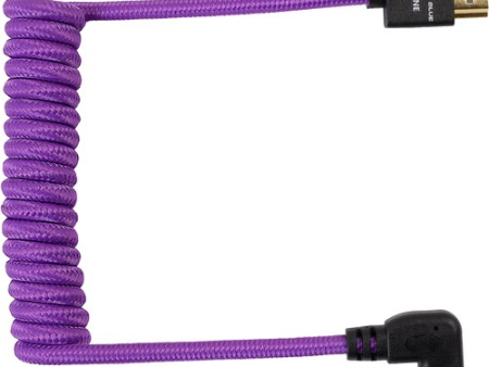 Kondor Blue Gerald Undone Braided Coiled High-Speed Right-Angle Micro-HDMI to HDMI Cable for Canon R5 & R6 Cameras (Limited Purple Edition, 12 to 24 ) Sale