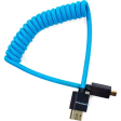 Kondor Blue Coiled Micro-HDMI to HDMI Cable (12 to 24 ) For Cheap