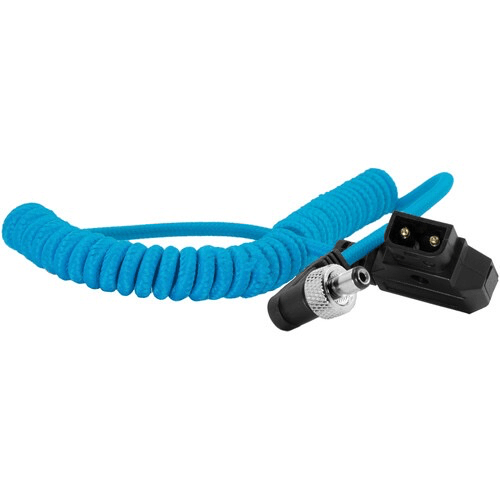 Kondor Blue Coiled D-Tap to Locking DC 2.5mm Right-Angle Cable (16 to 50 ) Discount