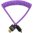 Kondor Blue Gerald Undone Braided Coiled High-Speed Micro-HDMI to HDMI Cable (Limited Purple Edition, 12 to 24 ) For Sale