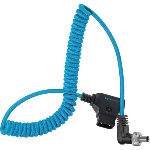 Kondor Blue Coiled D-Tap to Locking DC 2.5mm Right-Angle Cable (16 to 50 ) Discount