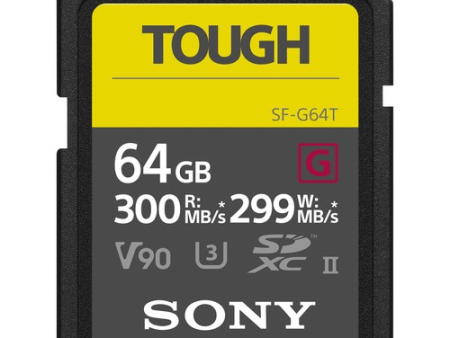 Sony 64GB SF-G Tough Series UHS-II SDXC Memory Card Supply