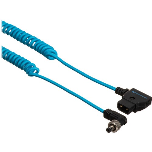 Kondor Blue Coiled D-Tap to Locking DC 2.1mm Right-Angle Cable (16 to 50 ) on Sale