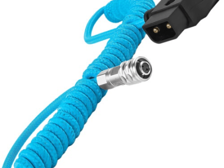 Kondor Blue Coiled D-Tap to 2-Pin Power Cable for BMPCC 6K 4K (Blue) Fashion